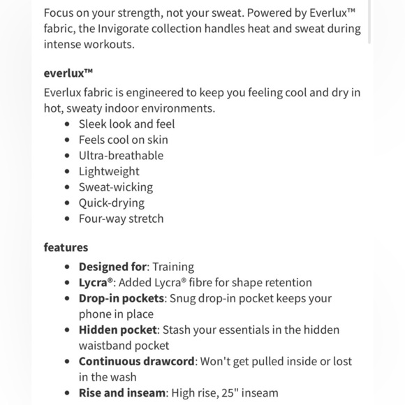 Lululemon Invigorate High Rise Everlux 25” Tights Dark Olive Size 2 - Picture 6 of 6